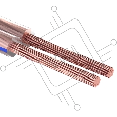 Кабель акустический Proconnect 2х0,25 мм², прозрачный BLUELINE, бухта 100 м