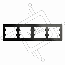 Рамка 4-м Glossa горизонт. антрацит SchE GSL000704