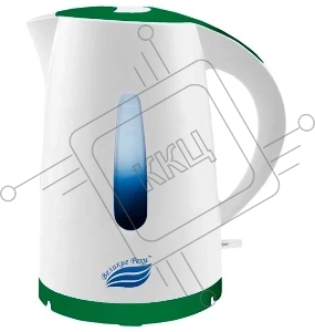 Чайник электрический Великие Реки Томь-1 белый/зеленый