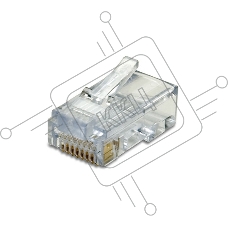 Коннектор RJ-45 Кат.5 (V) (8P8C) ExeGate под одножильный кабель (100шт)