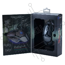 Мышь проводная Oklick 915G HELLWISH V2 черный/серебристый, 2400 dpi, USB, кнопки - 6