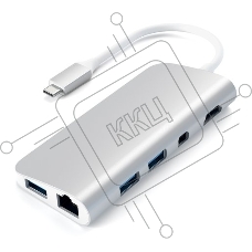 USB адаптер Satechi Aluminum Type-C Multimedia Adapter. Цвет серебряный