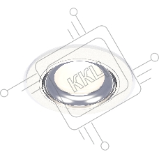 Комплект встраиваемого светильника Ambrella light XC7621061 SWH/PSL белый песок/серебро полированное MR16 GU5.3 (C7621, N7022)