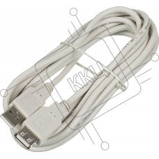 Кабель AM/AF USB2.0 3м Ningbo удлинитель USB 2.0, прозрачная изоляция, USB2.0-AM-AF-3-BR