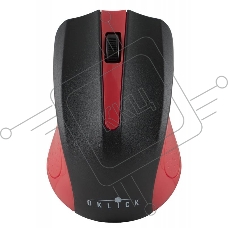 Мышь беспроводная Oklick 485MW черный/красный, 1200 dpi, радиоканал, USB, кнопки - 3
