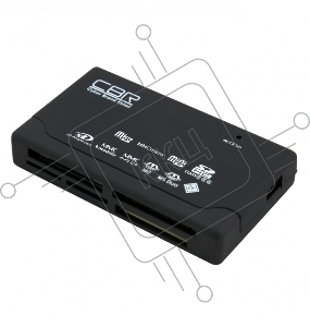 Картридер CBR CR-455, All-in-one, USB 2.0, ноут., софттач 