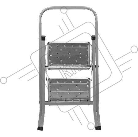 Стремянка стальная, 2 ступени с полимерным покрытием, Россия// Сибртех