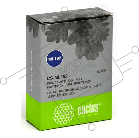 Картридж матричный Cactus CS-ML182 для OKI ML-182/192/280/320/390, ресурс 2 000 000 зн.black