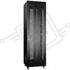 Шкаф серверный напольный Cabeus ND-05C-42U60/80-BK IP20, 42U, 2055х600х800 мм (ВхШхГ), дверь: перфорация, боковая панель: сплошная, разборный, чёрный