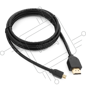 Кабель HDMI-microHDMI Cablexpert CC-HDMID-6, 19M/19M, v2.0, медь, позол.разъемы, экран, 1.8м, черный, пакет