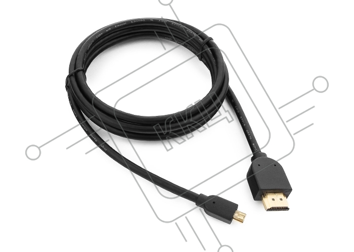 Кабель HDMI-microHDMI Cablexpert CC-HDMID-6, 19M/19M, v2.0, медь, позол.разъемы, экран, 1.8м, черный, пакет