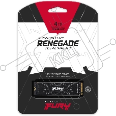 Накопитель SSD Kingston FURY Renegade, 4000 ГБ, M.2 2280, PCIe 4.0 x4, NVMe, R/W 7300/7000, с радиатором