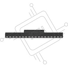 Трековый линейный светильник Ambrella light GL4505 BK черный IP20 18W 3CCT 3000-6000K SMART 48V 24° 328*22*25