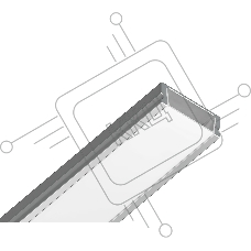 Алюминиевый профиль Ambrella light GP1700AL серебро 2000*15.5*6