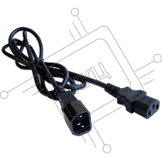 Шнур питания Lanmaster C13-C14, 3х0.75, 220В, 10А, черный, 2 метра