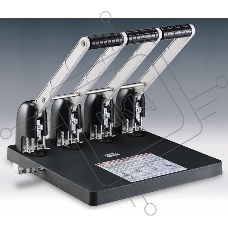 Дырокол Kw-Trio Heavy Duty 954, до 150 листов, металл/пластик черный, отверстий: 4, с линейкой