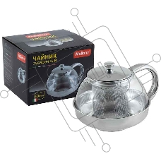 Чайник заварочный Mallony Menta-600 корпус/фильтр из нерж стали, 600 мл