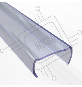 Короб пластиковый для гибкого неона формы D (16х16 мм), длина 1 метр