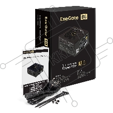 Блок питания 850W ExeGate 80 PLUS® GOLD 850VSP FС (ATX3.0, APFC, КПД 90% (80 PLUS Gold), 120mm fan, 24pin, 2x(4+4)pin, PCIE5.0/12VHPWR, 4xPCI-E, 6xSATA, 3xIDE, 1xFDD, Full Cable Management, black, Color box)