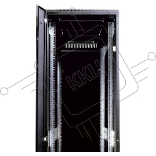 Шкаф телекоммуникационный напольный 42U (600x600) дверь стекло, цвет чёрный (ШТК-М-42.6.6-1ААА-9005) (3 коробки)