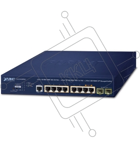 Коммутатор PLANET GS-4210-8HP2S IPv6/IPv4,2-Port 10/100/1000T 802.3bt 95W PoE + 6-Port 10/100/1000T 802.3at PoE + 2-Port 100/1000X SFP Managed Switch(240W PoE Budget, 250m Extend mode, supports ERPS Ring, CloudViewer app, MQTT and cybersecurity features, 