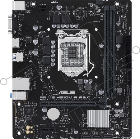 Материнская плата Asus PRIME H510M-R R2.0-SI Soc-1200 Intel H470 2xDDR4 mATX AC`97 8ch(7.1) GbLAN+VGA+HDMI White Box