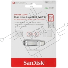 Флешка USB SanDisk SDDDC 256Gb SDDDC6-256G-G46, USB3.2 Type-C, черная