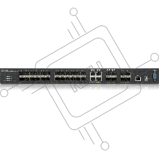 Коммутатор Zyxel XGS4600-32F L3 Managed Switch, 24 port Gig SFP, 4 dual pers.  and 4x 10G SFP+, stackable, dual PSU