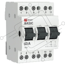 Переключатель трехпозиционный 3п 63А Basic EKF tps-3-63