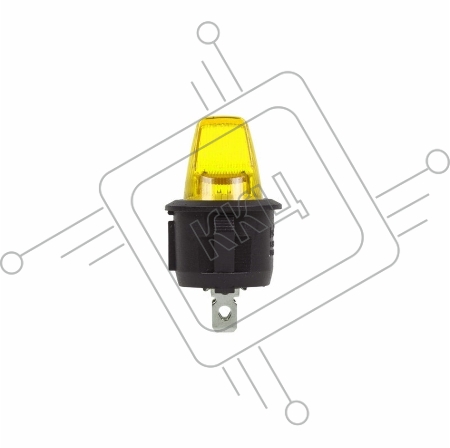 Выключатель клавишный круглый 250V 6А (3с) ON-OFF желтый  REXANT