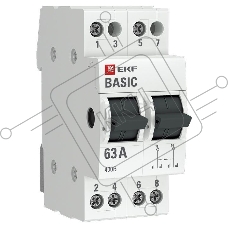 Переключатель трехпозиционный 2п 63А Basic EKF tps-2-63