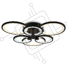 Потолочный светодиодный светильник FA4092/3+3 BK черный 100W 3000K+6400K/4200K/6400K+3000K 620*570*120 (ПДУ ИК)