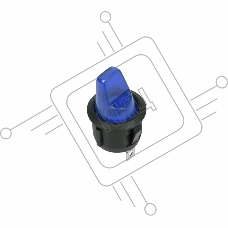 Выключатель клавишный круглый 250V 6А (3с) ON-OFF синий  REXANT