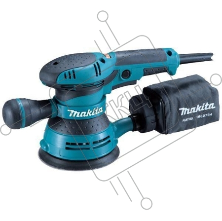 Шлифовальная машина Makita BO5041 ЭШМ,{300Вт,ф125мм,4000-12000об\м,ампл-2.8мм,1.4кг,кор,п\сборник,доп.рукоятка}