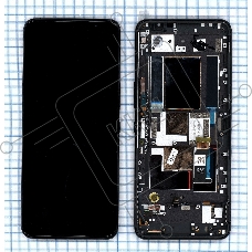 Дисплей для Asus ROG Phone 5s Pro ZS676KS черный с рамкой 90AI0092-R20020