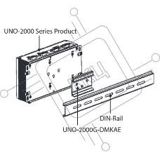 Брекет (скоба) ADVANTECH UNO-2000G-DMKAE для монтажа компьютеров UNO-22**/23**/24** на DIN рейку Advantech