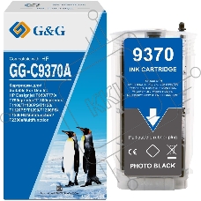 Картридж струйный G&G GG-C9370A фото черный (130 мл) для HP Designjet T610, T770, T790eprinter, T1300eprinter, T1100, T1100PS, T1120, T1120PS, T1200, T1200PS, T1200HDMultifunction, T2300eMultifunction