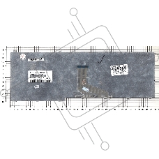 Клавиатура для ноутбука Toshiba Satellite P205-S6237 серебристая (шлейф по центру)