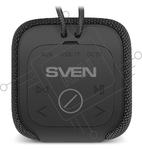 Акустическая система 2.0 SVEN PS-205, черный,, мощность 2x6 Вт (RMS), Waterproof (IPx6), TWS, Bluetooth, FM, USB, microSD, встроенный аккумулятор