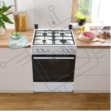 Плита комбинированная Gorenje GK6A20WF белый, конфорок 4 газовых, духовка 65 л, 60 см x 85 см x 60 см