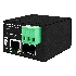 Промышленный компактный Ultra PoE медиаконвертер Gigabit Ethernet, SFP 1000Мбит/c, RJ45 10/100/1000Мбит/c, поддержка LFP. Порт PoE: до 90W (IEEE 802.3af/at/bt). Автоматическое определение PoE устройств. Суммарная мощность PoE - до 90W; Встроенная грозозащ