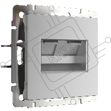 Розетка двойная Werkel Ethernet RJ-45 (серебряный) W1181106