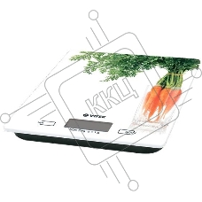 Весы кухонные Vitek VT-2418 W белый (белый, 5 кг, цена деления, электронные)