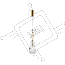 Светильник Ambrella light LH53181 BS/CL латунь/прозрачный E14 max 40W D140*1950