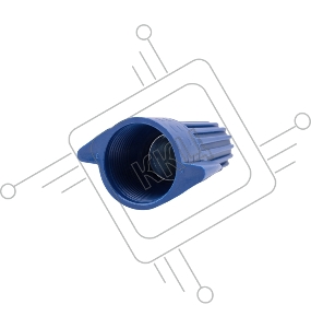 Соединительный изолирующий зажим REXANT с лепестками СИЗ-17 ø 17,8 мм (2,5-16 мм²), синий (50 шт./уп.)