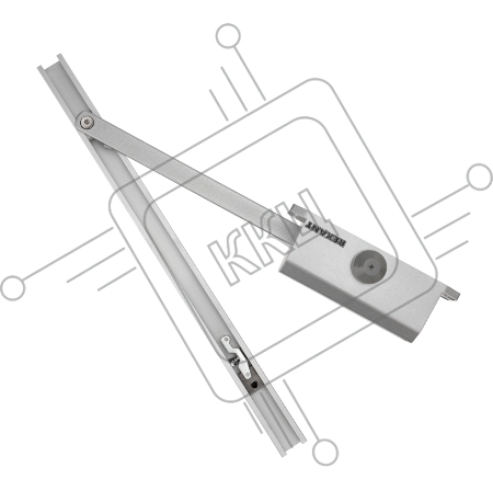 Доводчик дверной со скользящей тягой для установки на дверь весом до 65 кг
