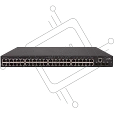 Коммутатор H3C S5048PV5-EI-PWR L2 Ethernet Switch with 48*10/100/1000BASE-T PoE+ Ports (AC 370W) and 4*1000BASE-X SFP Ports,(AC)