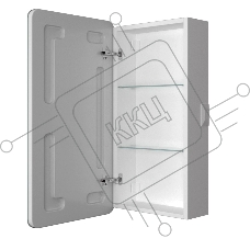 Зеркальный шкаф Bau Stil 40х80, LED подсветка, сенсор, плавное закрывание, оборачиваемый