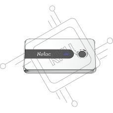 Внешний накопитель SSD Netac Z11 1Tb USB 3.2 Gen 2 Type-C NT01Z11-001T-32SL (отпечаток пальца)