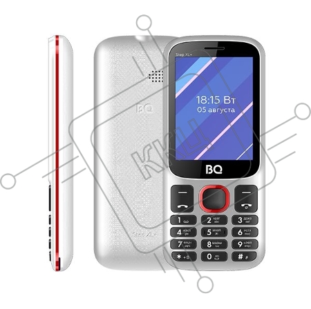 Мобильный телефон BQ 2820 Step XL+ White/Red SC 6531E, 1, 201MHZ, MOCOR, 32 MB, 32 MB, 2G GSM 850/900/1800/1900, Bluetooth Версия 2.1 Экран: 2.4 